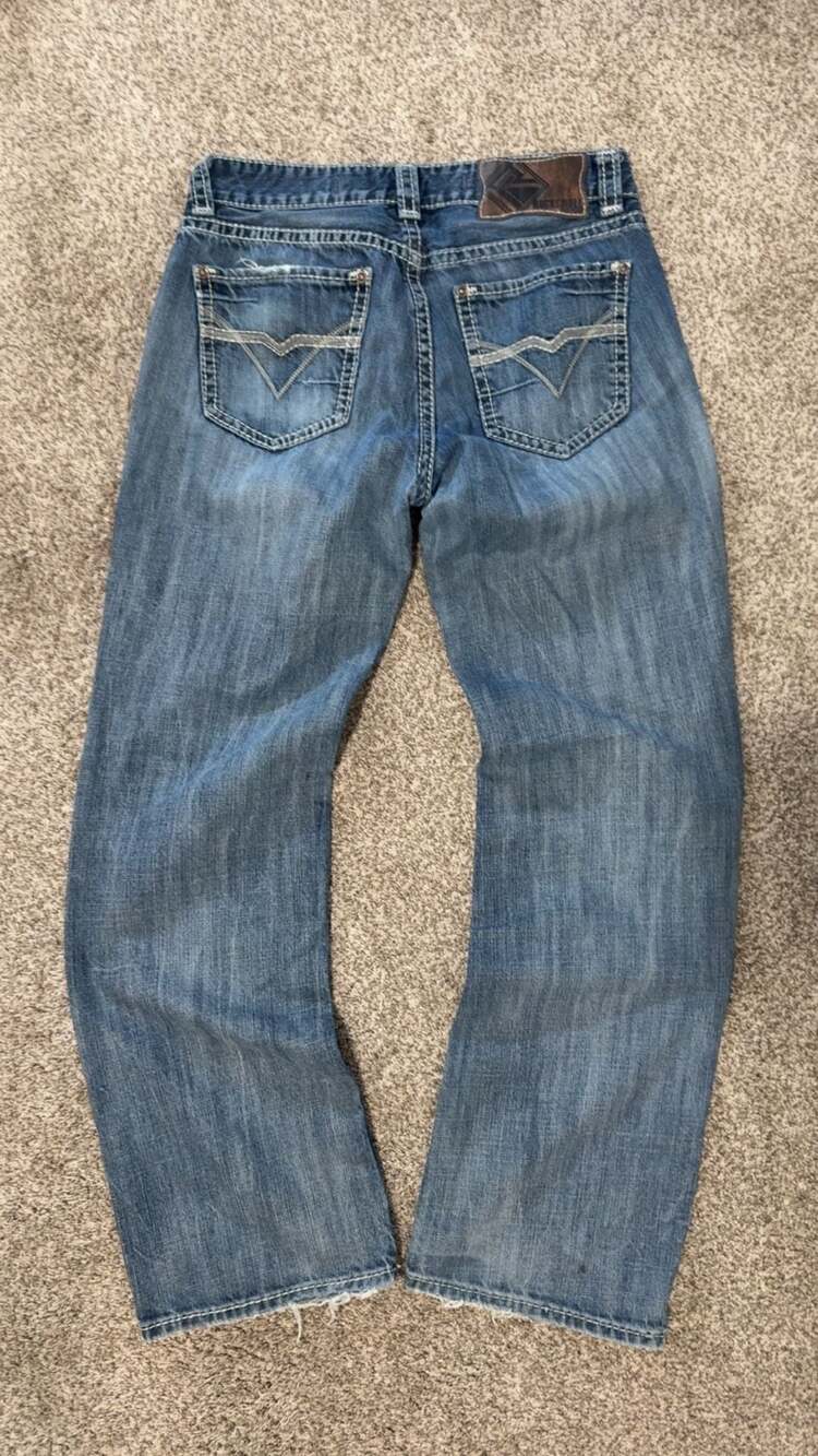 Rock & Roll Denim Double Barrel Straight Relaxed Straight Leg Jeans Size 33x34